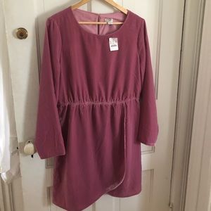 J Crew orchid velvet dress